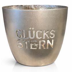 Windlicht "Glücksstern" Metall gold H8,5cm D10cm