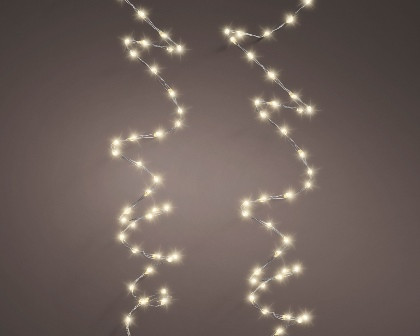 Micro LED silber/warmes weiss extra dichte Lichter Indoor 159cm 100L