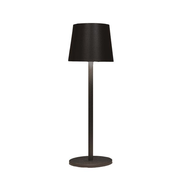LED Tischlampe matt schwarz IP44 warmweiss dimmbar 27.5x9cm
