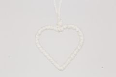 Hänger Herz weiß 8x8cm