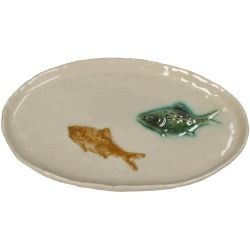 Teller Fisch Steingut 24,5x15,3x2cm