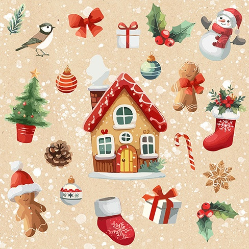 Serviette Atelier 33x33cm Atelier My little house