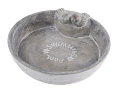 Vogeltränke Zement grau 25x25x9cm