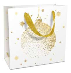 Tasche 17x17x8cm Festive Moment, white