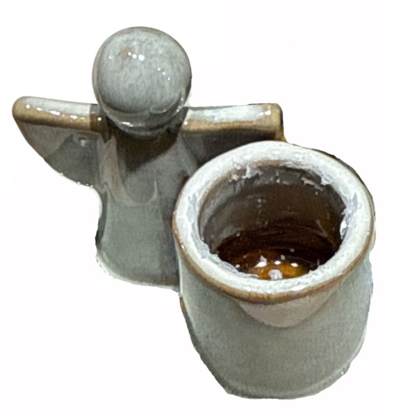 Kerzenhalter Engel cremeweiß 7,5x7,5cm