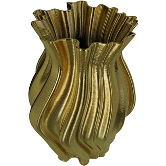 Vase Porzellan gold 22x22x28cm