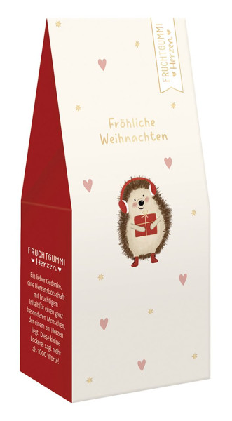 Fruchtgummi 70g Weihnachten Fröhliche Weihnachten Goldveredelung