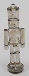 Nußknacker Krystalglas grau 7,5x6x26cm