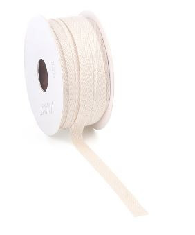 Band COTTON 25m x 9mm crème
