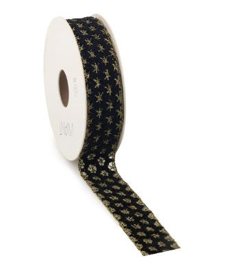 Band CHENILUX 25mmx5m schwarz