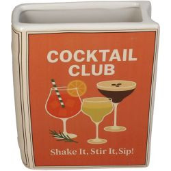 Vase Buch Cocktail Club orange 15x5,5x18cm