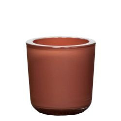 Teelichthalter Karneol rot braun 7,5x7,5cm