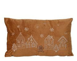 Kissen Xmas bronze Polyester 50x30x8cm