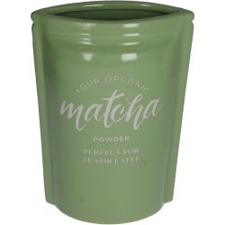 Vase Matcha Steingut grün 16x9x22,5cm