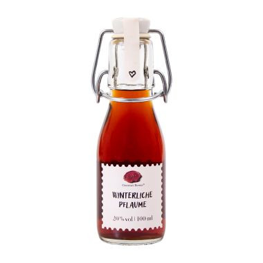 Likör Winterliche Pflaume (Pflaume Zimt) 20%vol. 0,1l Flaschenkinder