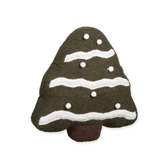 Kissen Baum grün/weiß 34x32cm