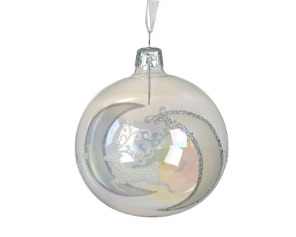 Kugel Glas iris transparant 8cm
