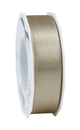 Band GLITTER SATIN 25mmx20m taupe/silber