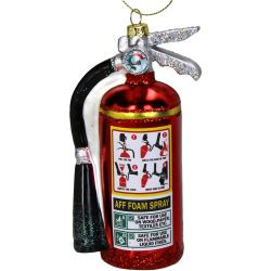 Hänger Glas Feuerlöscher rot 12,7cm