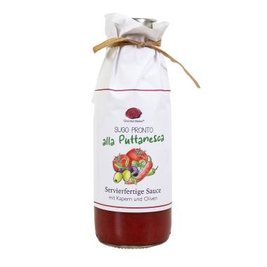 Tomatensoße Puttanesca Glas 500g