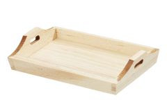 Tablett Holz Mini natur 6,6x4,4x1,2cm