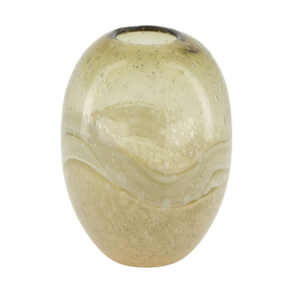 Vase Glas gelb 15.5x15.5x21cm