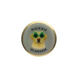 Glasteller Love Plates M, Motiv: Labrador, rund, beige 13x1x13cm