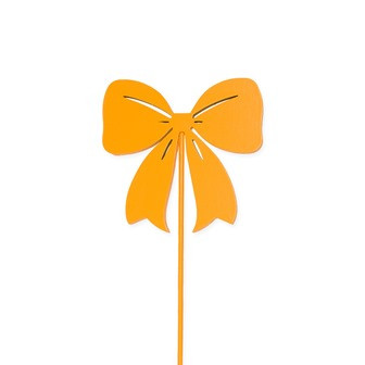 Stecker Holz Schleife hell orange