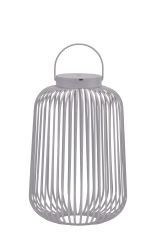 LED Laterne Metalll "Lunaro" flieder, Größe M: 23,5x23,5x36 cm, aufladbar über USB-C-Anschluss, ink
