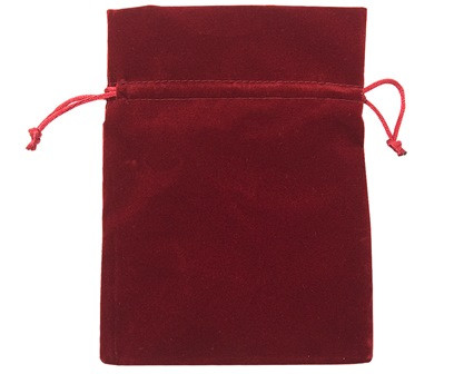 Samt-Säckchen kardinal 100mm 12Stück