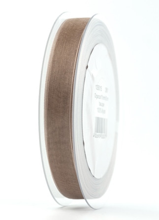 Band Organza taupe 25mm/50m