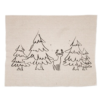 Tischset Tannenwald natur/schwarz 44x35cm 2Stück
