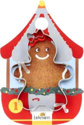 Ausstechform Gingerwoman 6cm auf Cardbord Edelstahl