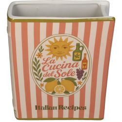 Vase Buch La Cucina pfirsisch 16x6,3x20cm