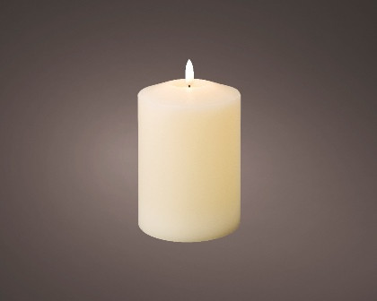 * LED Kirchenkerze Batt.innen 10x17cm 1L creme