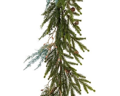 Girlande grün/natur Indoor 180x25x13cm