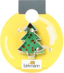 Mini-Ausstechform Tannenbaum 25cm Edelstahl auf Cardbord