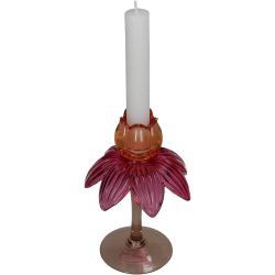 Kerzenhalter Blume Glas 11x11x17cm