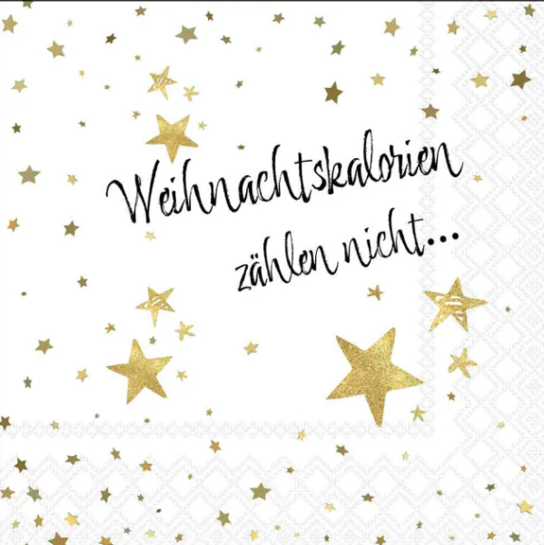 Serviette Weihnachtskalorien 33x33cm