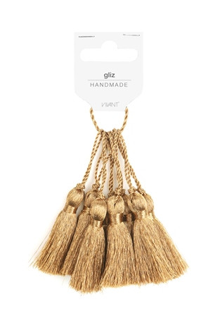 Quaste GLIZ 5,5cm gold 8Stück