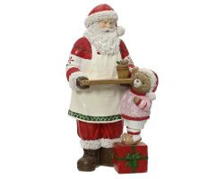 Weihnachtsmann Polyresin 15,5x18x34cm