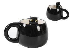 Tasse Keramik mit Anhängsel BLACK CAT 450ml