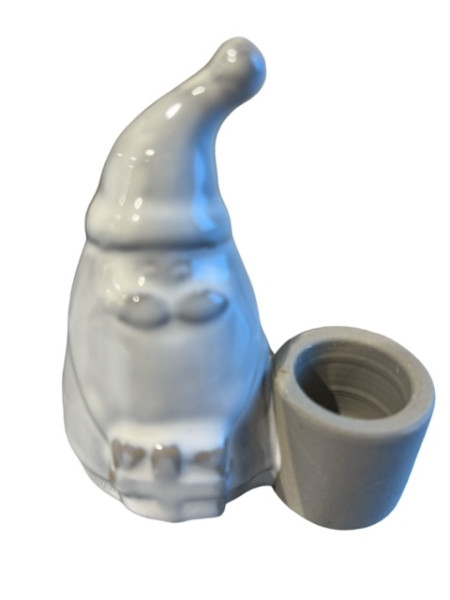 Kerzenhalter Santa weiß 8x4,5x8cm