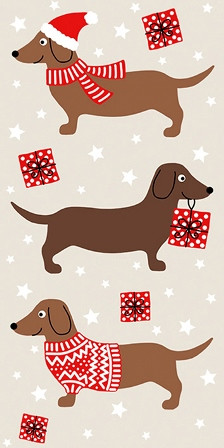 Taschent. Weihnachtsdackel 10St./Pckg.