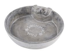 Vogeltränke Zement grau 18,5x18,5x8cm