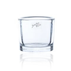Vase zylindrisch Glas klar 8x9cm