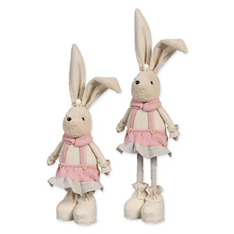 Hasen-Mädchen beige/rosa