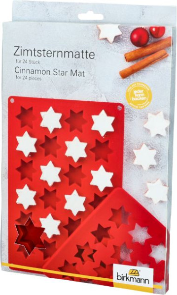 Zimtsternmatte 2-teilige Silikonbackform zum Backen und Frosten für 24 Stück