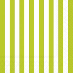 Serviette Stripes green 33x33cm