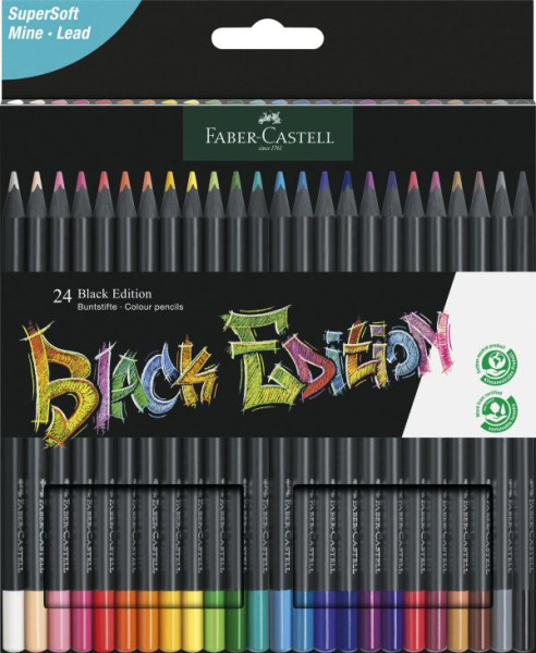 Faber-C. Buntstift Black Editi 24er Kartonetui